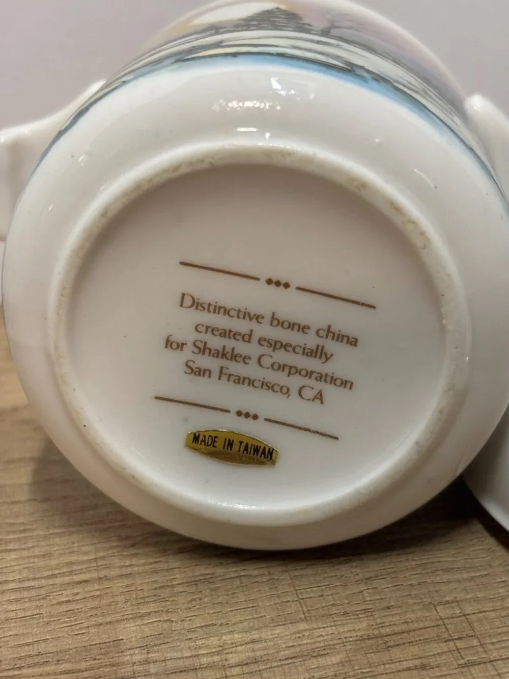 Bone China Candle Made For Shaklee Corporation Made in Taiwan Vintage 1980s